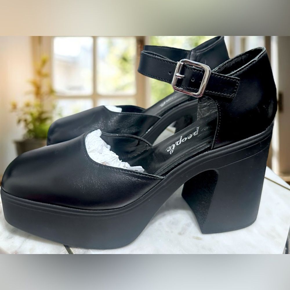 🔥 FREE PEOPLE Gwen Mary Jane Platforms Heels Size 39 US 8.5 - Picture 6 of 15